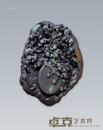 马志标 百子千孙砚 36×26×6cm