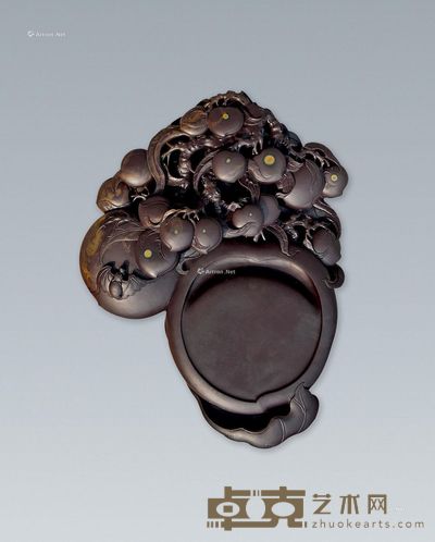 莫平礼 福寿双全砚 27×21×6.5cm