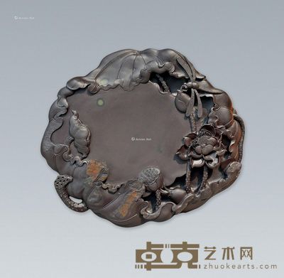 李志华 莲蓬甘露砚 20×22×3.5cm