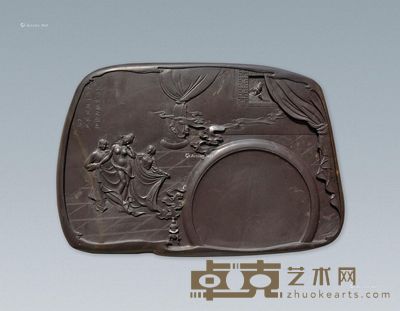 周凤群 贵妃出浴砚 46.5×31×4.5cm
