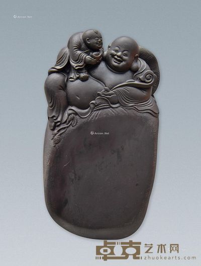 马志标 多子多福砚 19.5×10.5×7cm