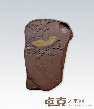 陈金明 喜上眉梢砚 25.8×17.7×3cm
