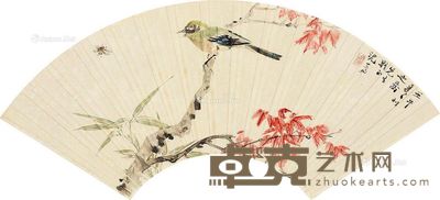 清趣图 扇片 设色纸本 18×51cm