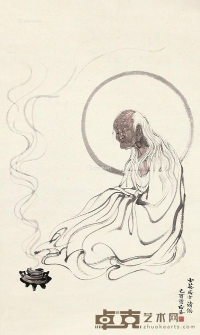 曾后希 无量寿佛 77.5×46.5cm