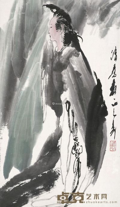 王子武 梅妃 66.5×38.5cm