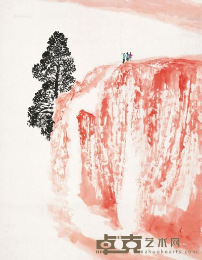 石鲁 晨耕 51×40cm