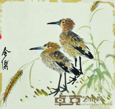 赵合俦 花鸟 33×34cm 约1平尺