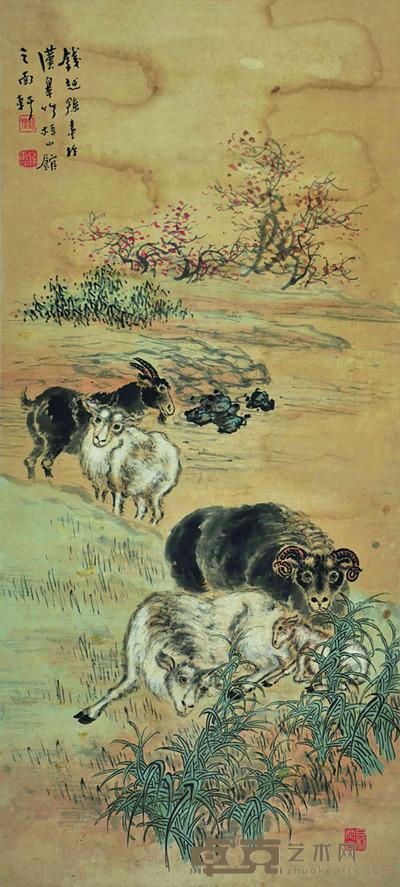 钱越孙 羊 119×54cm 约5.78平尺