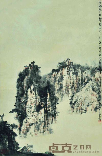 邵声朗 山水 69×45cm 约2.79平尺