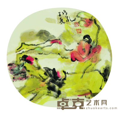 钟孺乾 写意人物(十一) 48×44.5cm 约1.95平尺