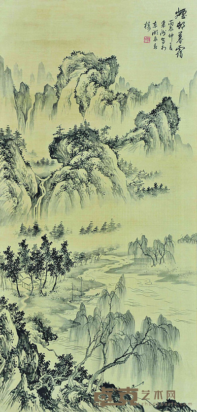 萧采洲 山水 88×42cm 约3.3平尺