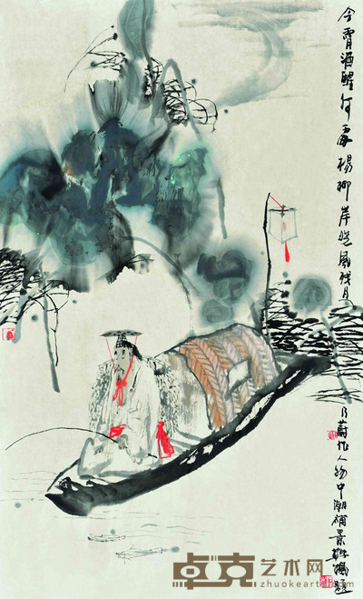 李乃蔚、江中潮 杨柳岸晓风残月 96×58cm 约5平尺