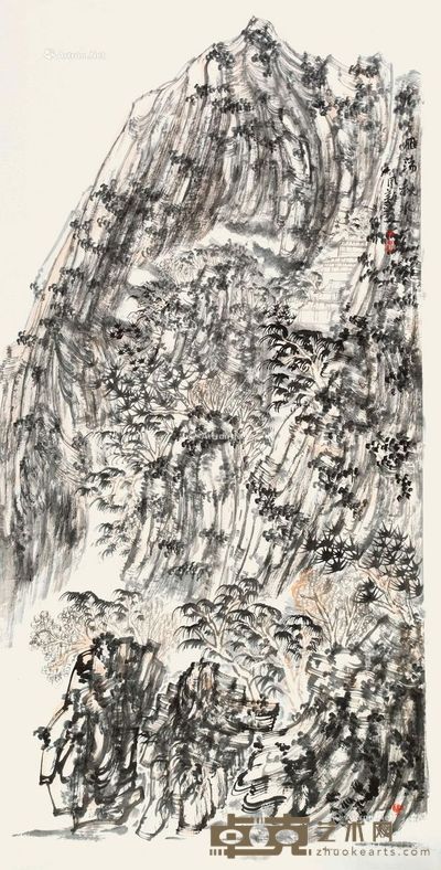 陈风新 雁荡秋水 136×70cm