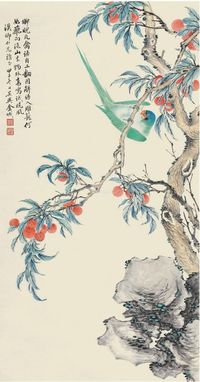 金城 1924年作 花鸟