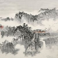 陶一清 山泉图