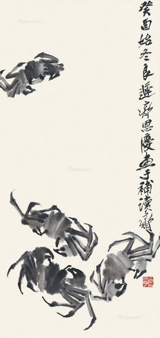 齐良迟 1993年作 墨蟹