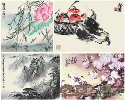 朱屺瞻 山水 花鸟 尺寸不一