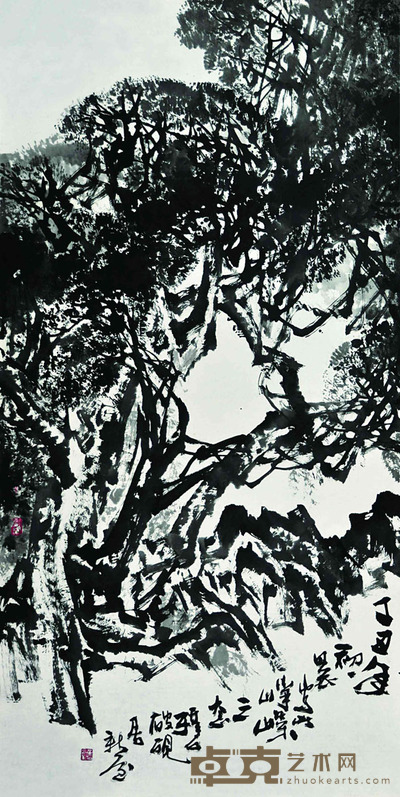 辛石 峥嵘图 136×68cm 约8.32平尺