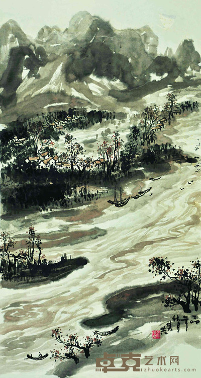 张隽先 山水 100×53cm 约4.77平尺