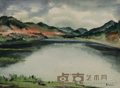 唐蕴玉     1962年作 风景 28×38cm