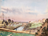 唐蕴玉     1957年作 西安南城墙