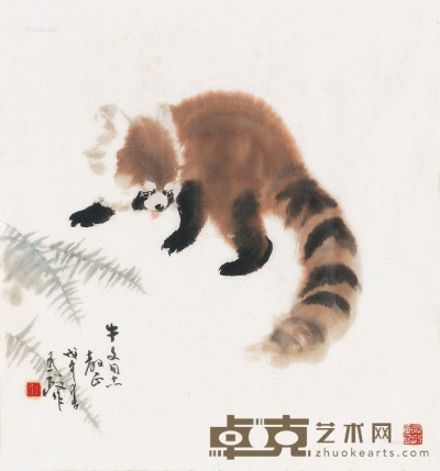 王为政     1978年作 小熊猫 51.5×48.5cm