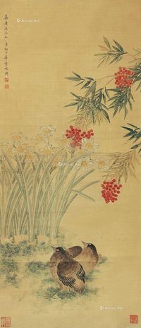 改琦 1820年作 花鸟