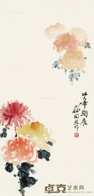 孙福熙 花卉 67.5×33cm