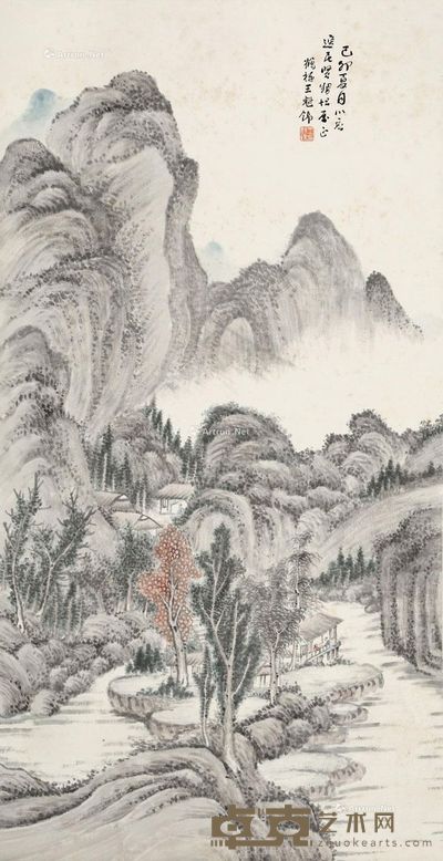 王魁锦 1939年作 山水 87×45cm