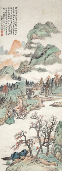陆恢 1885年作 山居图