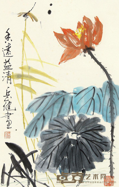 张岳健 香远益清 68×45cm