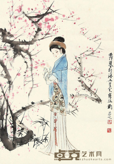 刘旦宅 人物 61×42cm