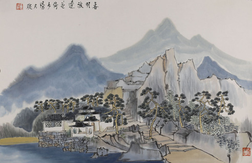 方骏 山水