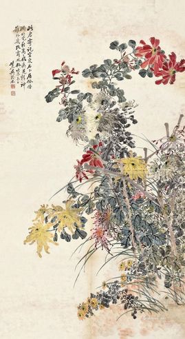 吴笠仙 1928年作 傲霜