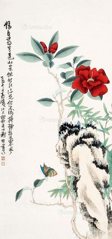 谢稚柳     花蝶图