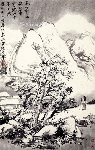 张伏山 风吹寒林