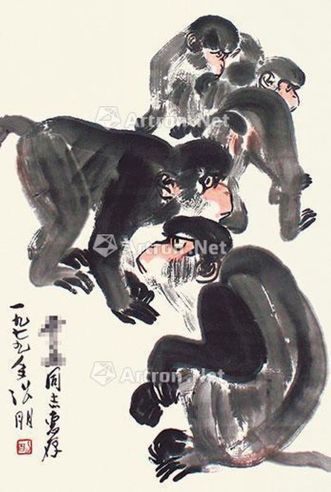 张朋 群猴图