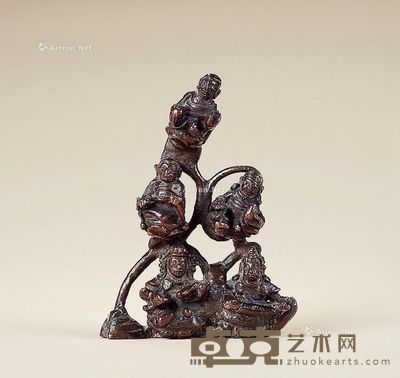 17世纪 铜佛饰件 高10cm