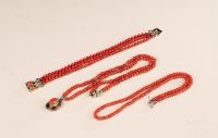 19世纪 红珊瑚项链 （三条）