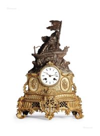 19世纪西洋仕女鎏金座钟