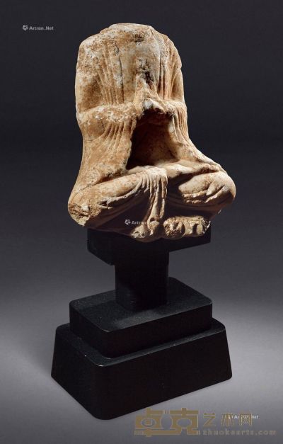 唐 白石雕佛造像 长22cm；宽14cm；高30cm