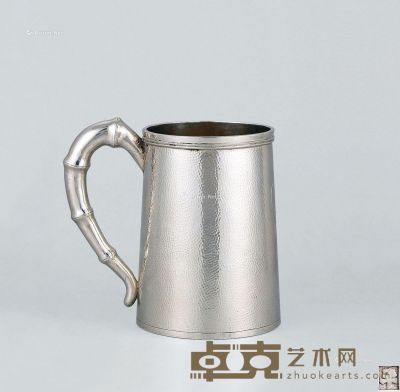 清代 银制马克杯 重137g；高9cm