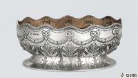 1881年作 维多利亚时期银制椭圆形碗