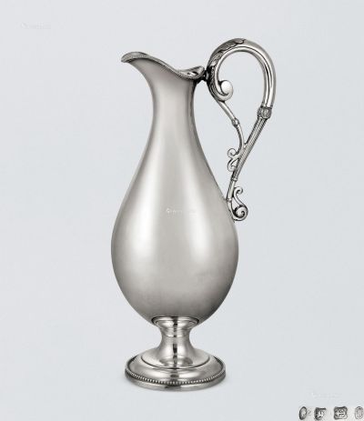 1868年作 维多利亚时期银制酒壶