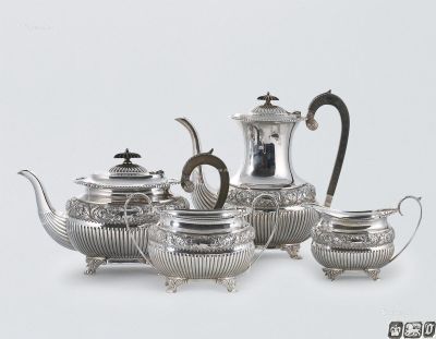 1906年作 银制茶具 咖啡具 （四件套）