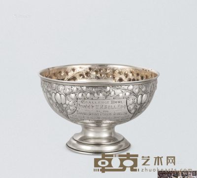 1903年作 爱德华国王时期银制带座碗 重427g；直径20cm