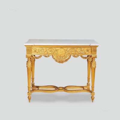 法国路易十六风格大理石台面中央桌