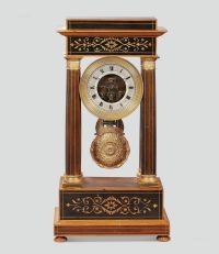 19世纪中期 法国果木壁炉钟