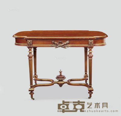 19世纪 法国路易十六风格胡桃木中央桌 高80cm×长120cm×宽65cm