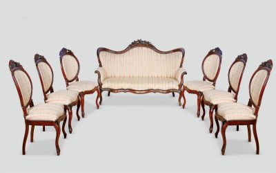 19世纪 法式路易十五时期风格靠背椅 （一套）